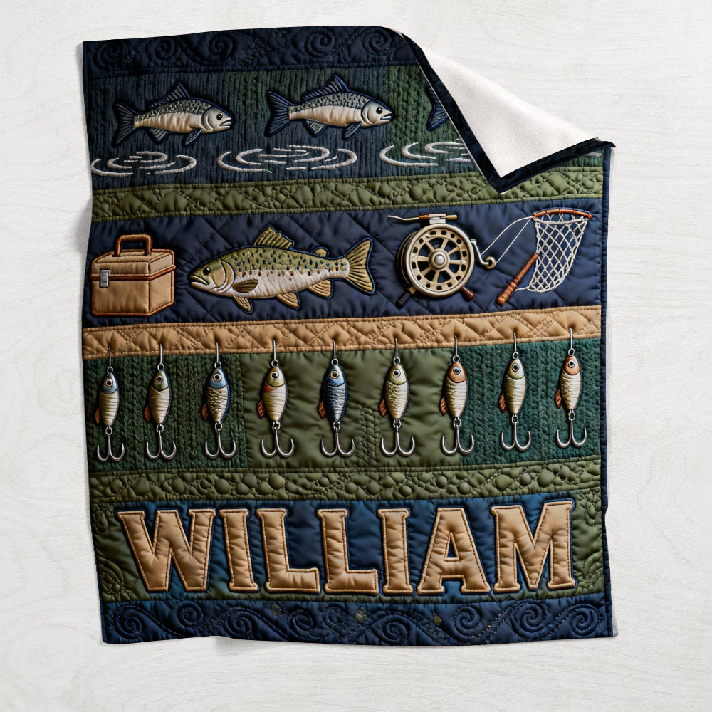 Love Fishing - Personalized Fishing Blanket