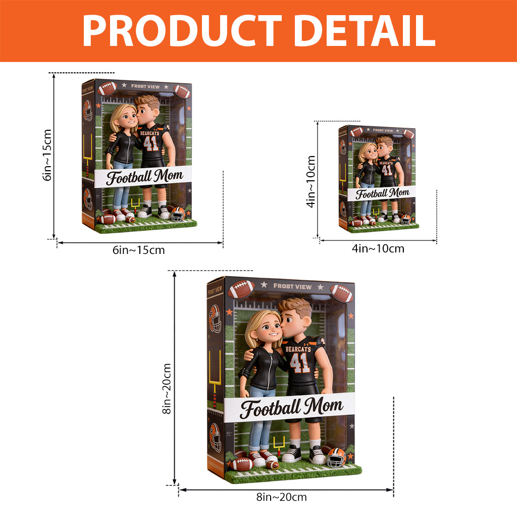 Football Mom - Personalized Football Custom Shaped Acrylic Plaque