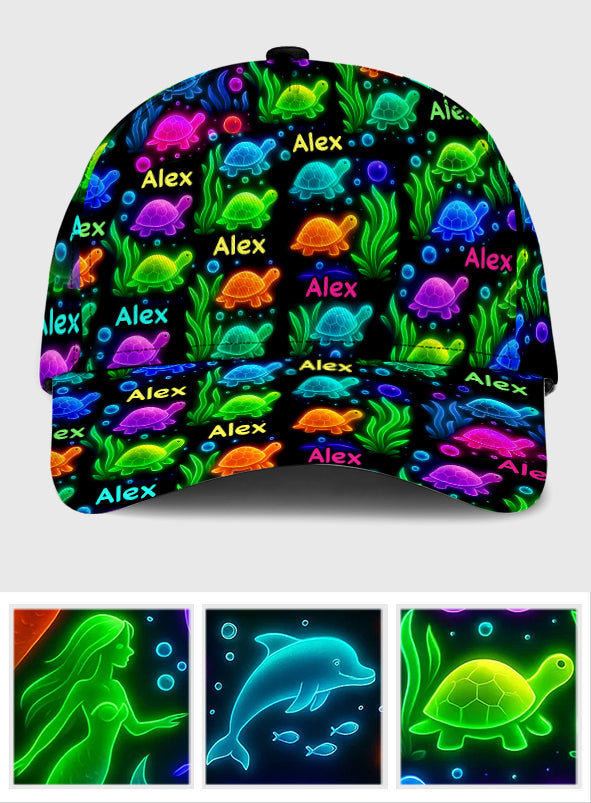 Glowing Sea Creatures - Personalized Sea Lover Classic Cap