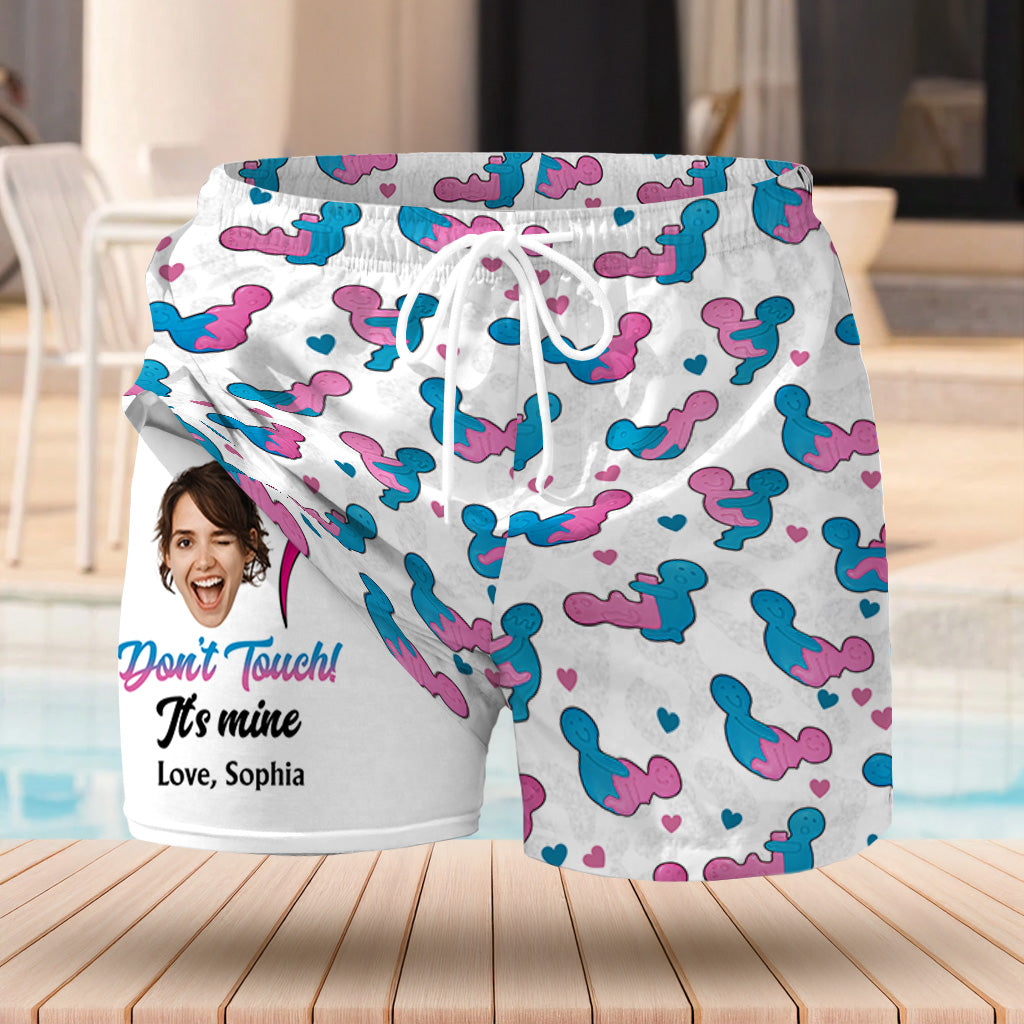 I Love You - Personalized Couple Men Swim Trunks With Liner