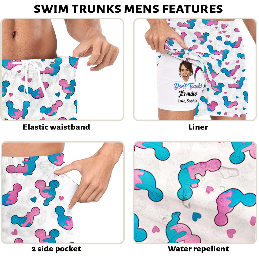 I Love You - Personalized Couple Men Swim Trunks With Liner