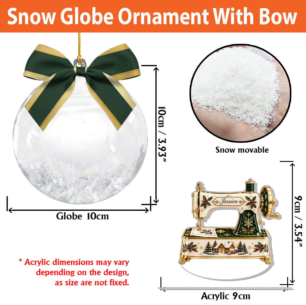 Love Sewing - Personalized Sewing Premium 3D Ornament