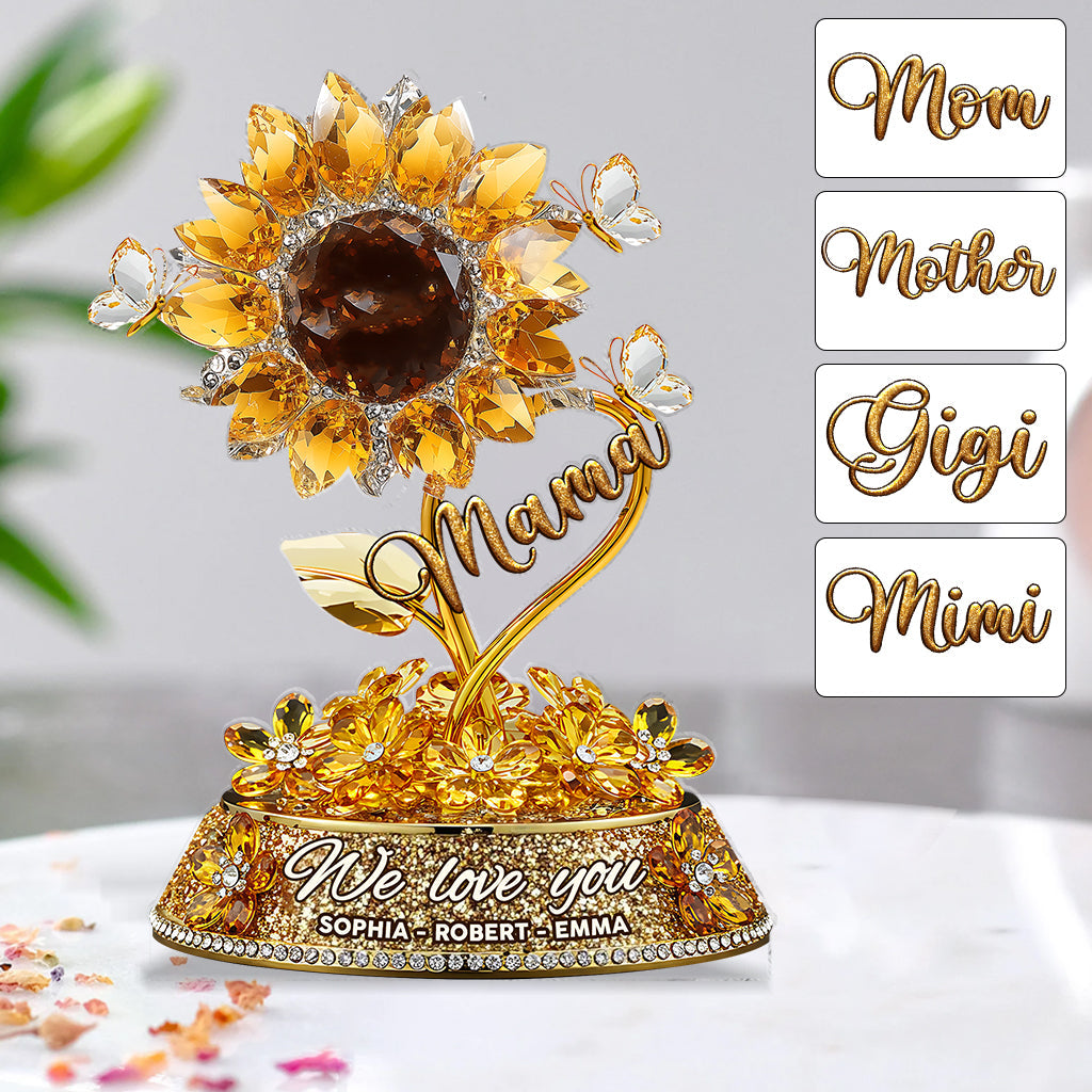 I Love You - Personalized Mother Custom Shaped Acrylic Plaque