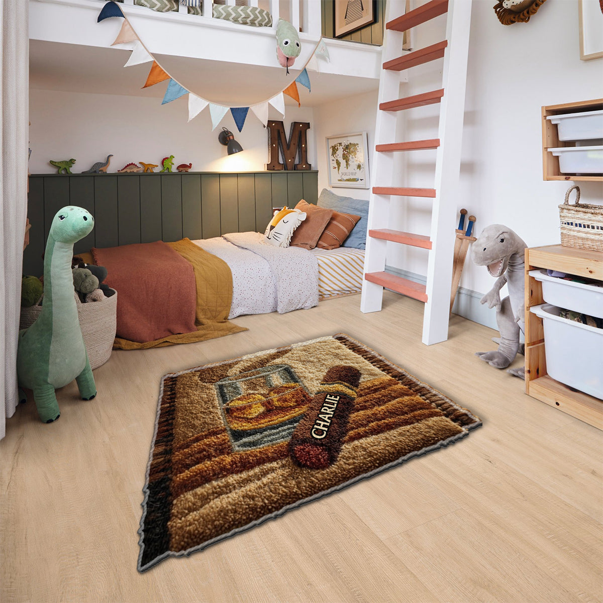 Unique Gift For Whiskey, Bourbon, Cigar... Lovers - Personalized Whisky Non-Slip Tufted Rug