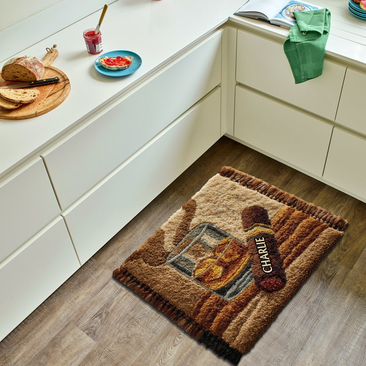 Unique Gift For Whiskey, Bourbon, Cigar... Lovers - Personalized Whisky Non-Slip Tufted Rug