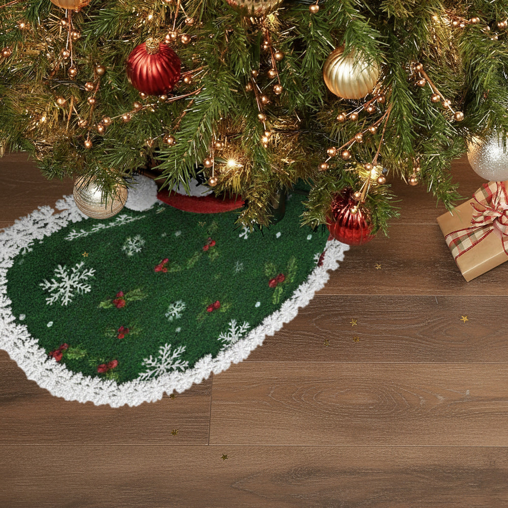 Merry Dogmas Custom Photo - Personalized Dog Shaped Tree Skirt