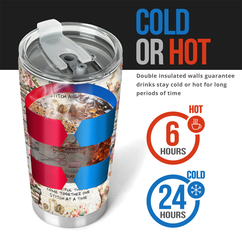 Sew Addicted To Sewing - Personalized Sewing Tumbler