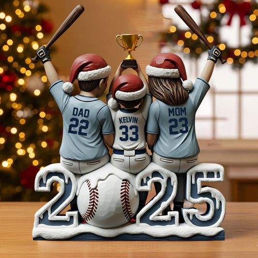 Baseball Family - Personalized Baseball Custom Shaped Acrylic Plaque