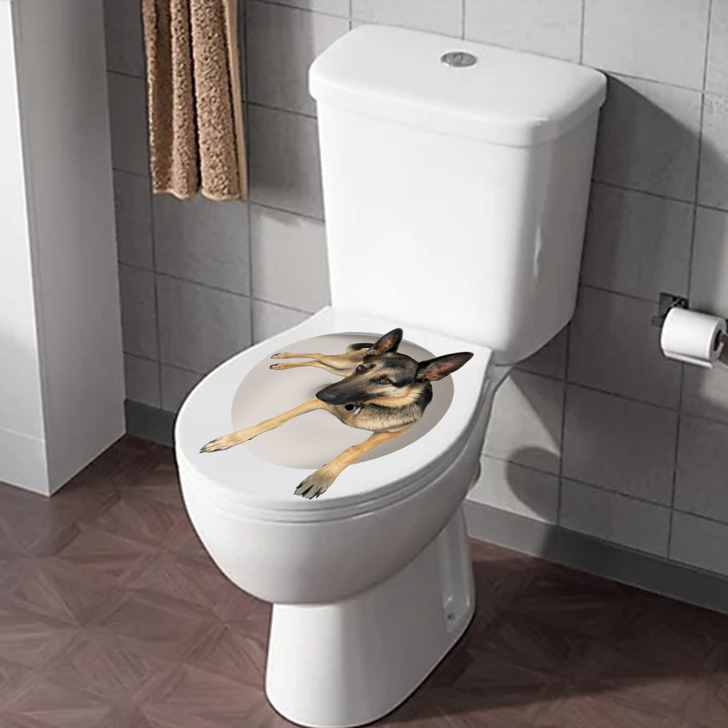 Your Dog Peeking Out Funny - Personalized Dog Decal Full