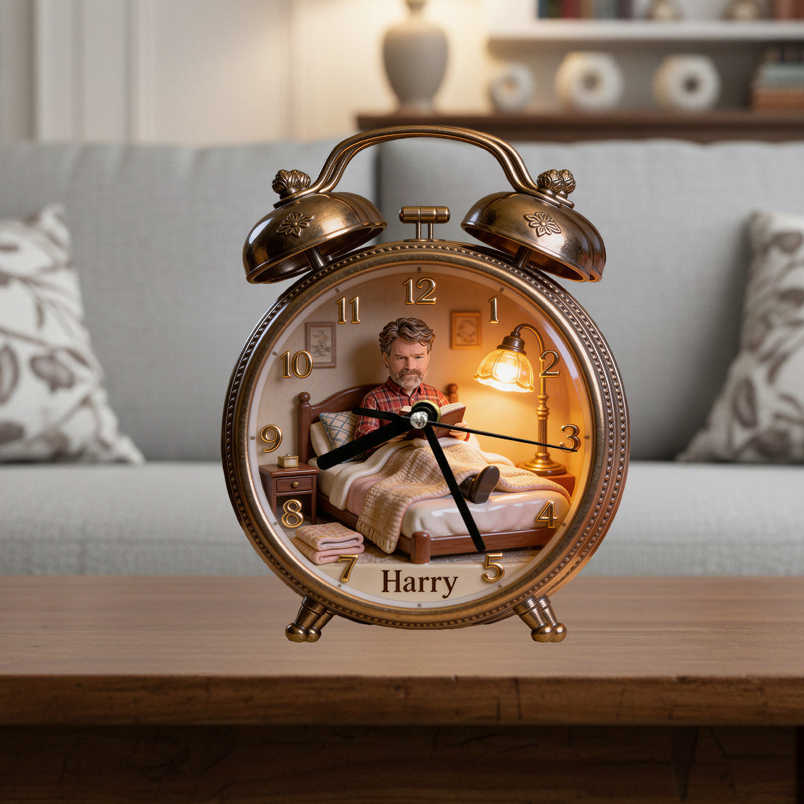 Just A Woman Who Loves Reading - Personalized Book Desk Clock Plaque