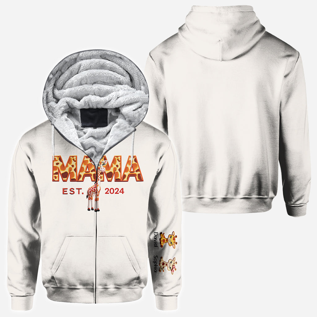 Mama Giraffe - Personalized Mother All Over Shirt