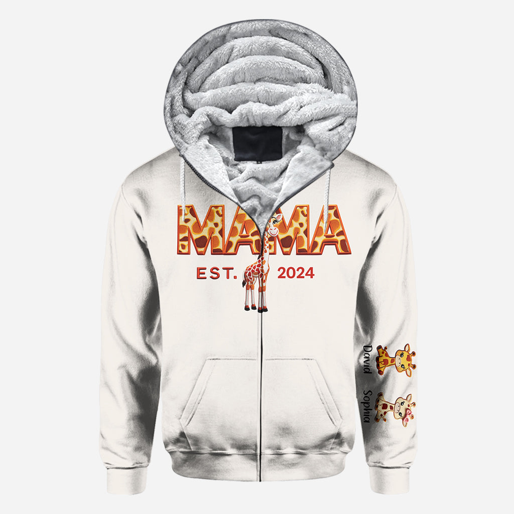 Mama Giraffe - Personalized Mother All Over Shirt