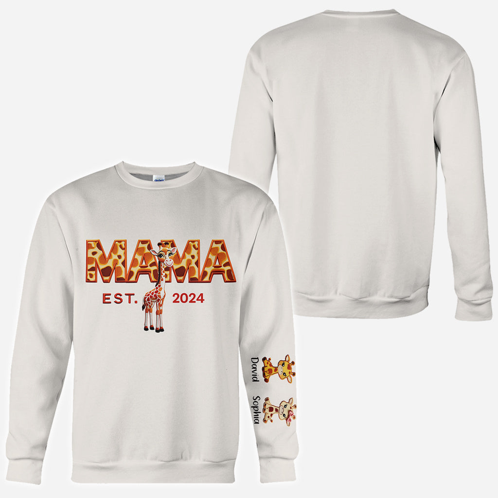 Mama Giraffe - Personalized Mother All Over Shirt
