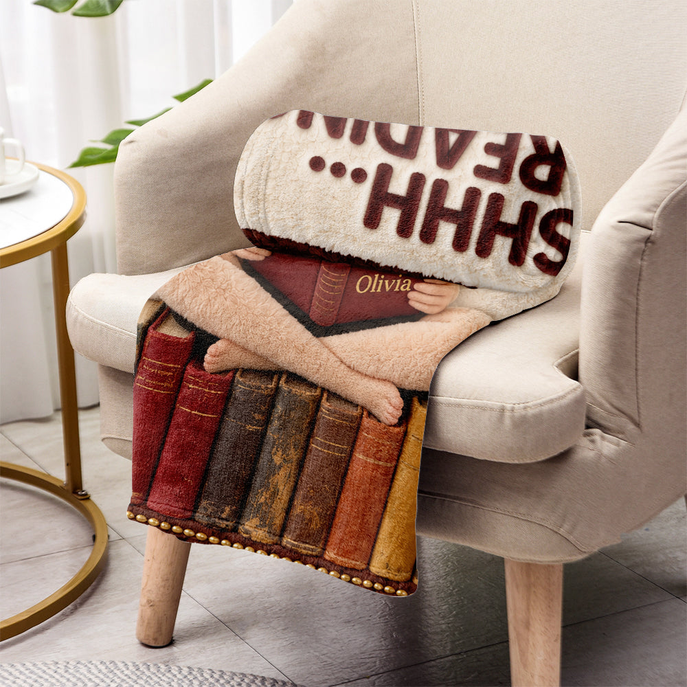 Shhh… I’m Reading - Personalized Book Blanket