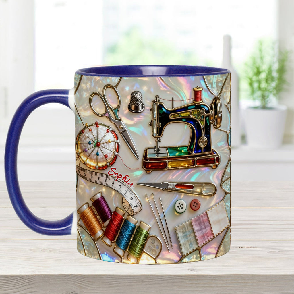Love Sewing - Personalized Sewing Accent Mug & Coaster
