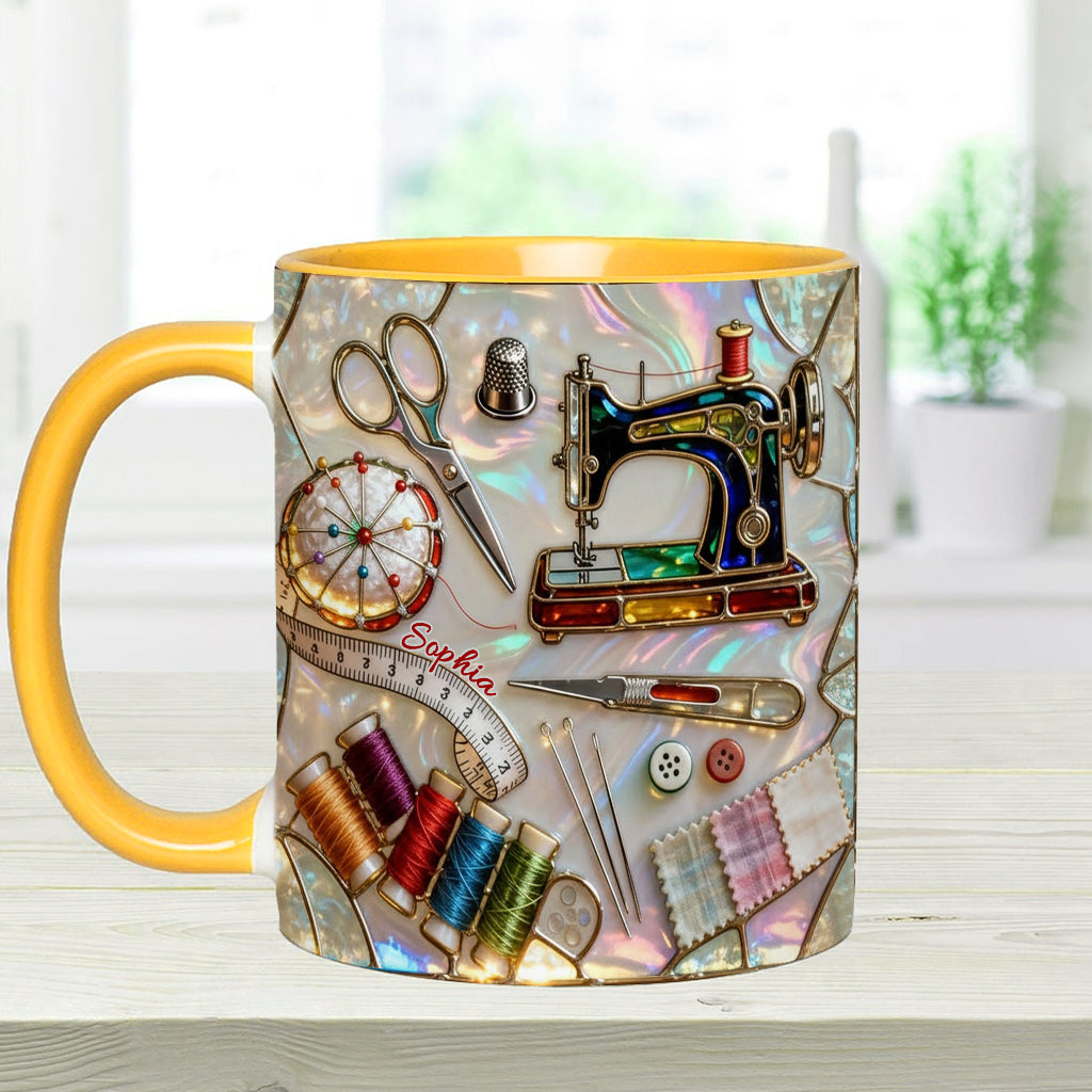 Love Sewing - Personalized Sewing Accent Mug & Coaster