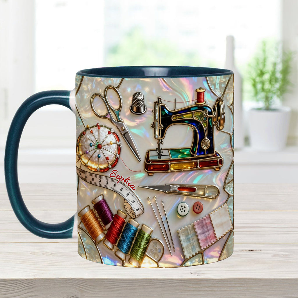 Love Sewing - Personalized Sewing Accent Mug & Coaster