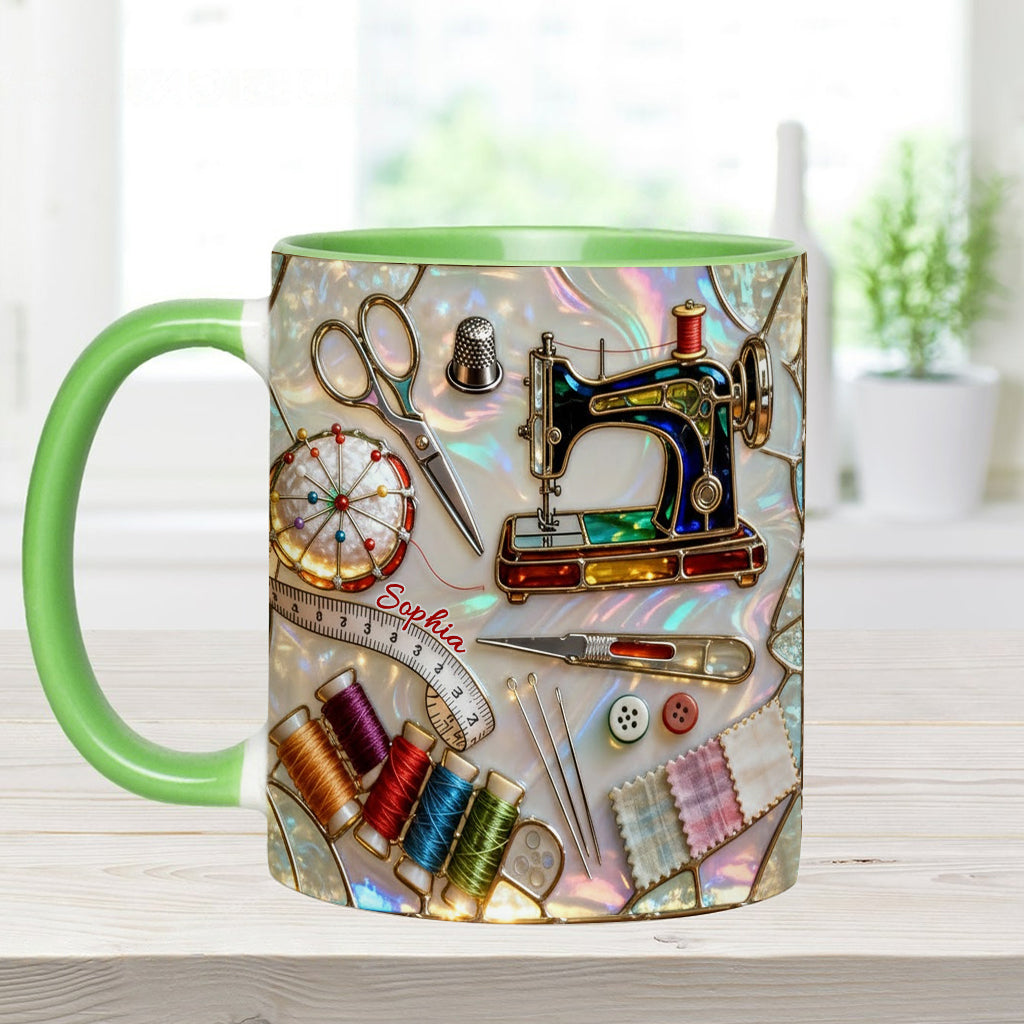 Love Sewing - Personalized Sewing Accent Mug & Coaster
