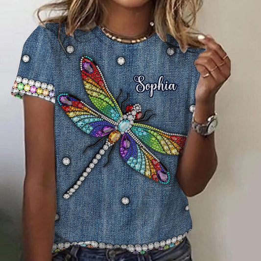 Beautiful Dragonfly - Personalized Dragonfly All Over Shirt