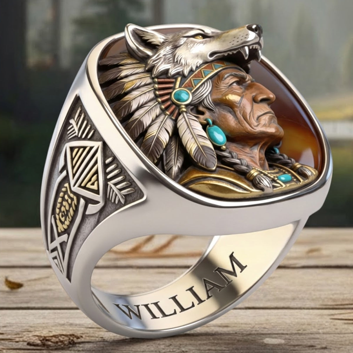 Indigenous - Personalized American Indian Signet Ring