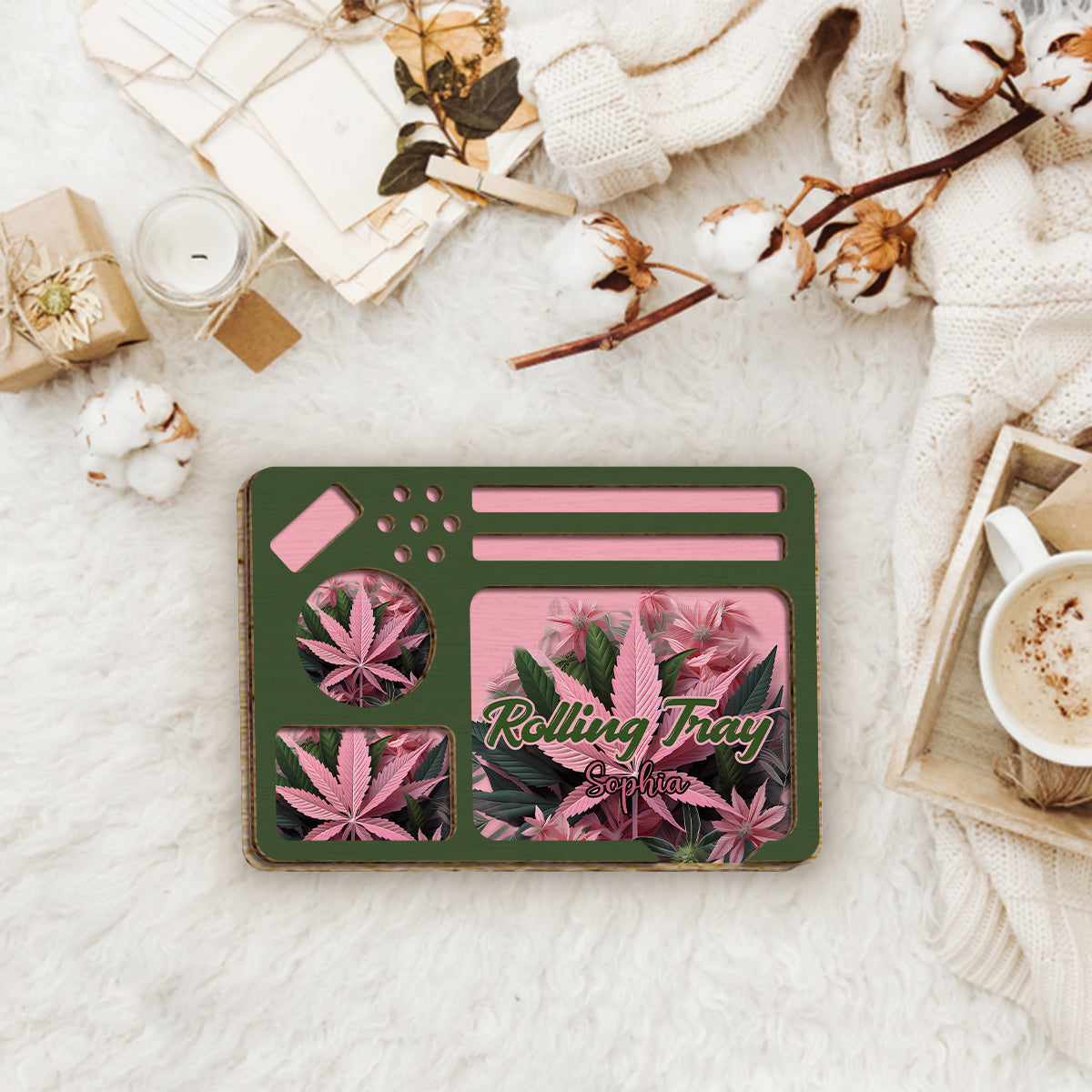 Pink 420 - Personalized Weed 2 Layered Wood Sign / Wood Plaque