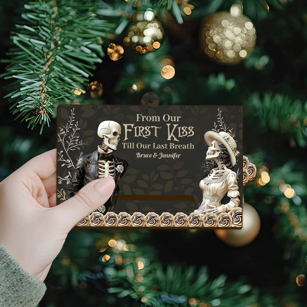 From Our First Kiss - Personalized Couple Sliding Ornament
