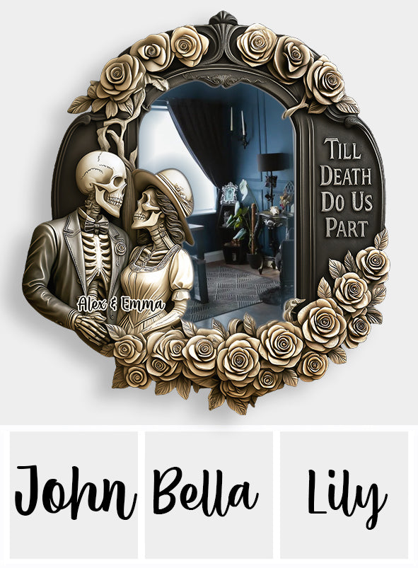 Til Death Do Us Part - Personalized Skull Wall Hanging Mirror