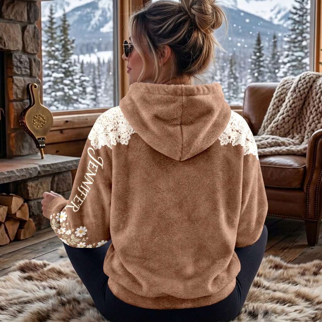 Beautiful Highland Cow - Personalized Highland Cow Fleece Hoodie