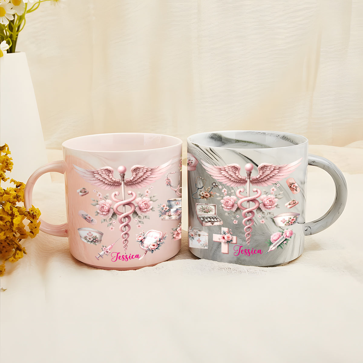 Proud Nurse - Personalized Nurse Marble Mug