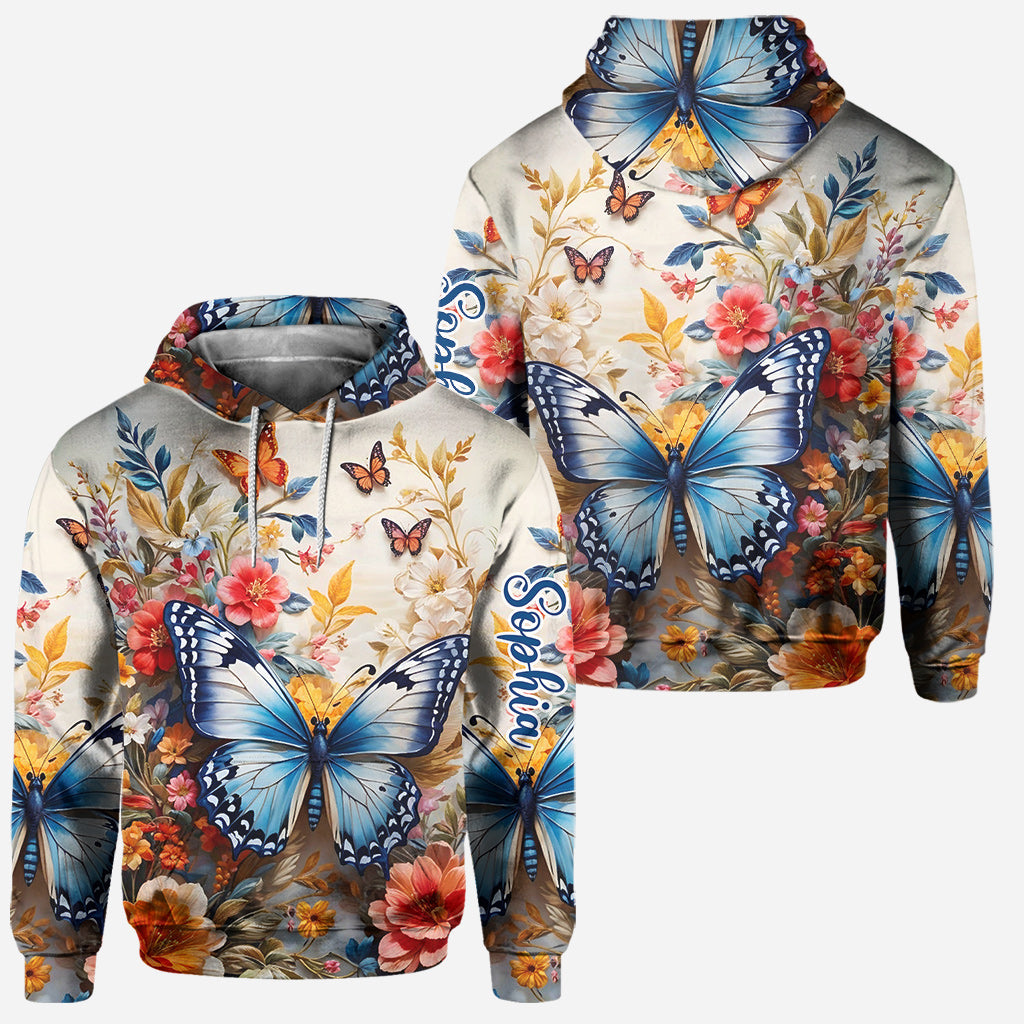 Colorful Butterfly - Personalized Butterfly Hoodie and Leggings