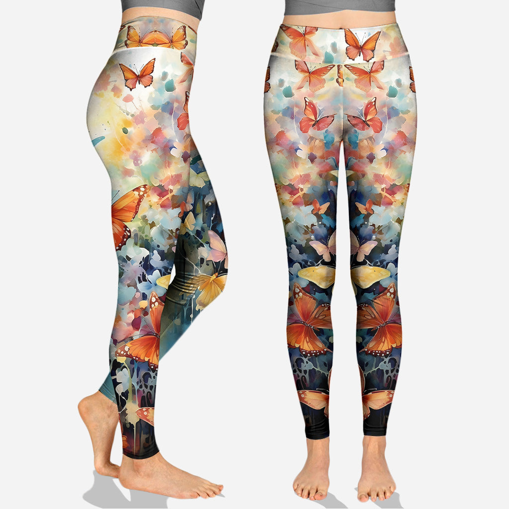 Colorful Butterfly - Personalized Butterfly Hoodie and Leggings