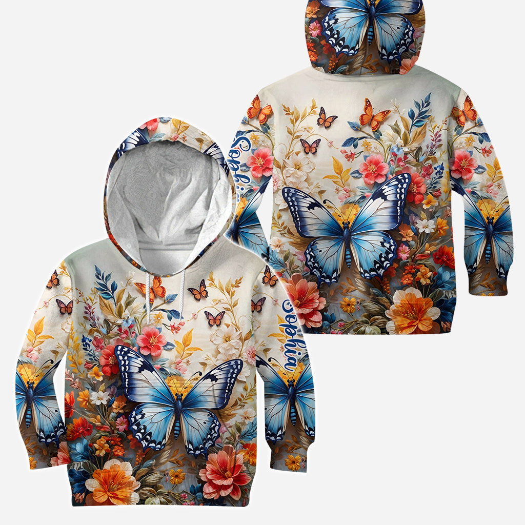 Colorful Butterfly - Personalized Butterfly Hoodie and Leggings
