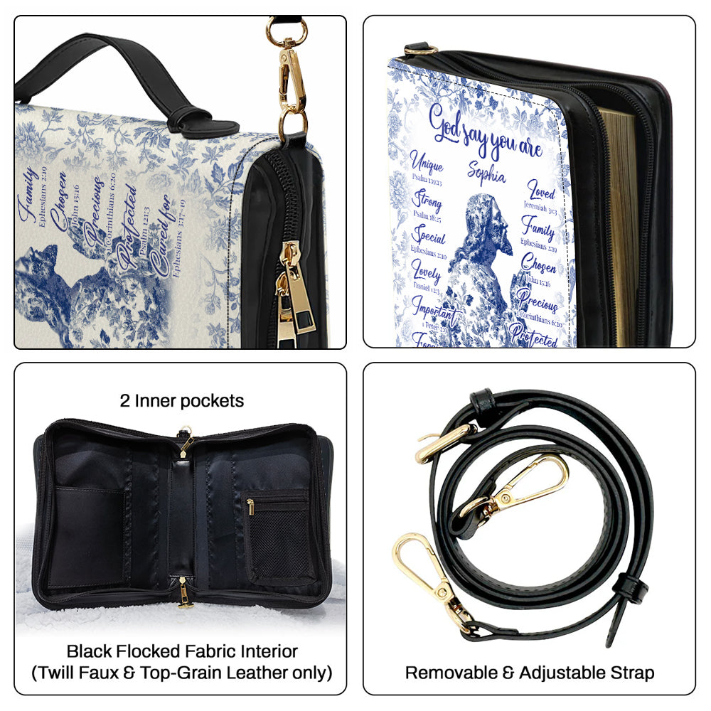 God Say You Are - Personalized Christian Leather Bible Cover Bag