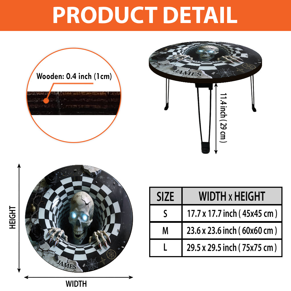 Hello There - Personalized Skull Table Custom Shape