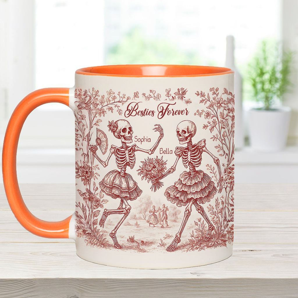 Bestie Forever Toile de Jouy - Personalized Bestie Accent Mug