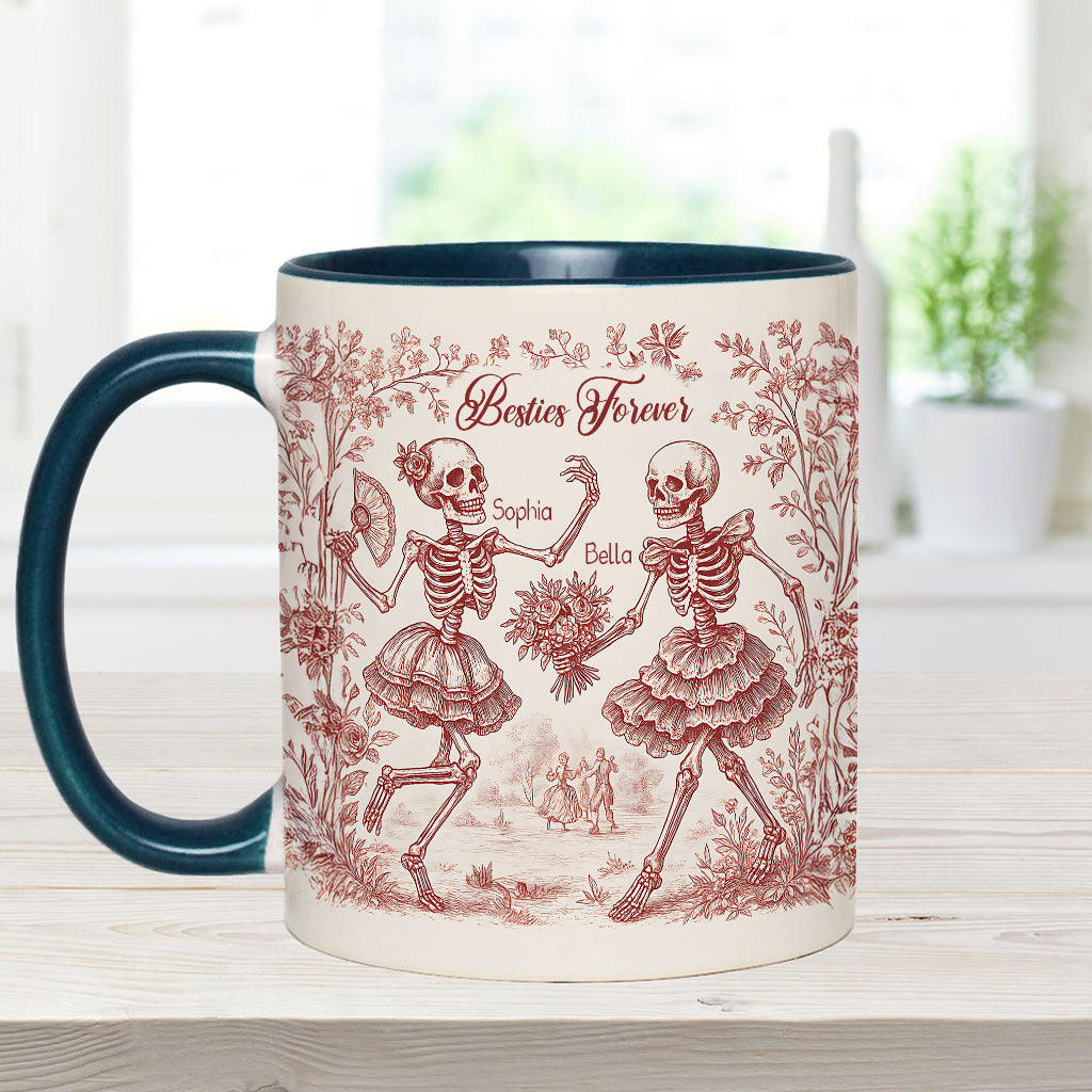 Bestie Forever Toile de Jouy - Personalized Bestie Accent Mug