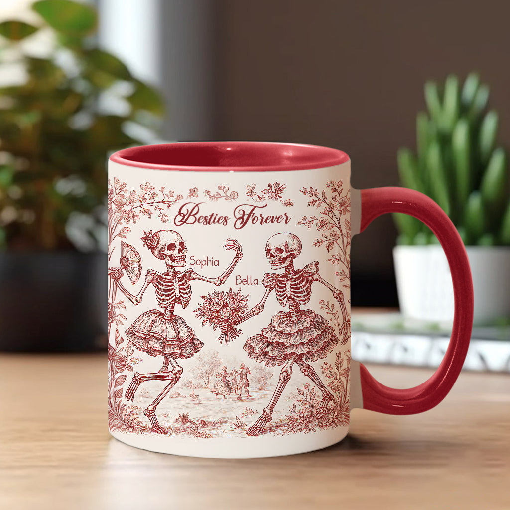 Bestie Forever Toile de Jouy - Personalized Bestie Accent Mug