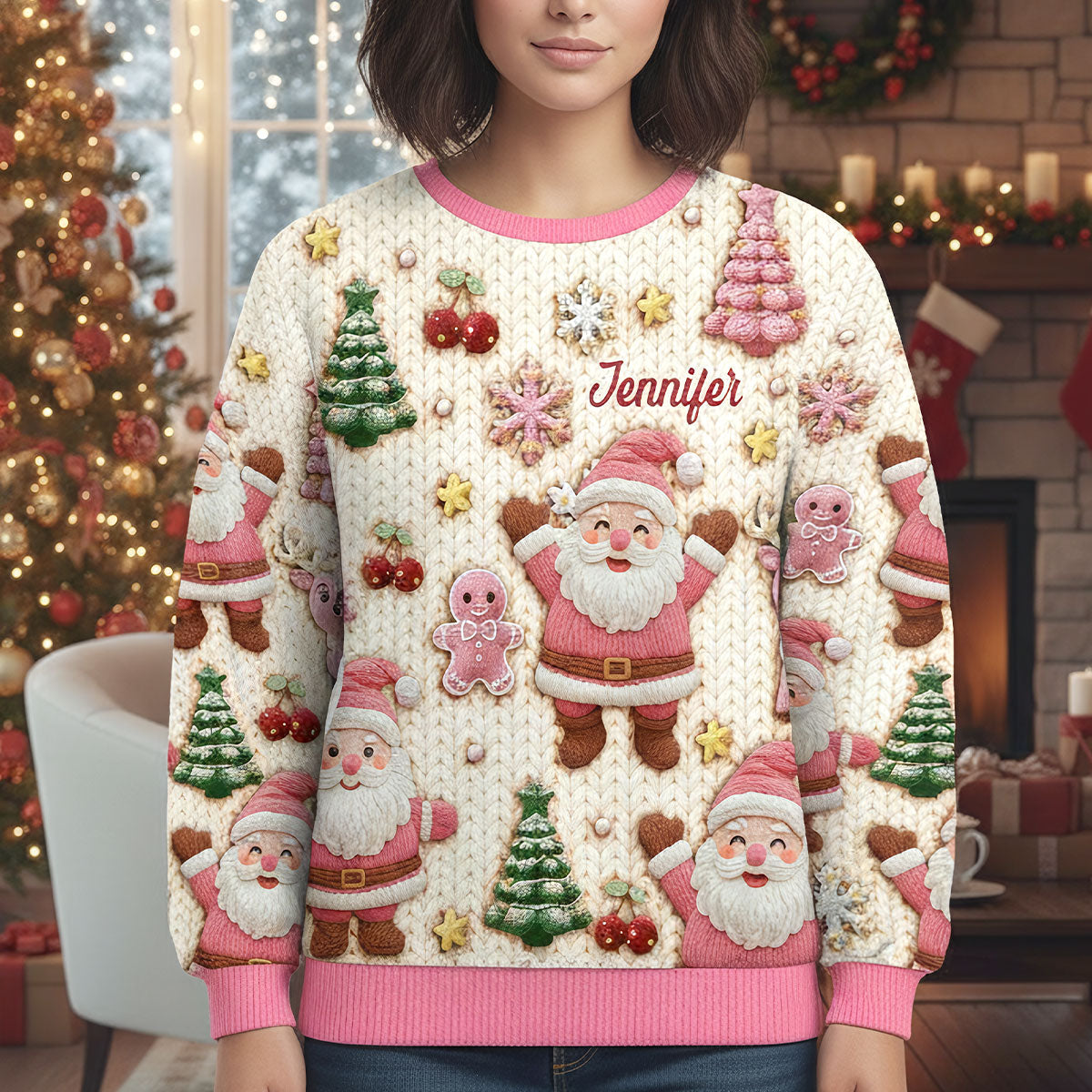 Festive Christmas - Personalized Christmas Ugly Sweater