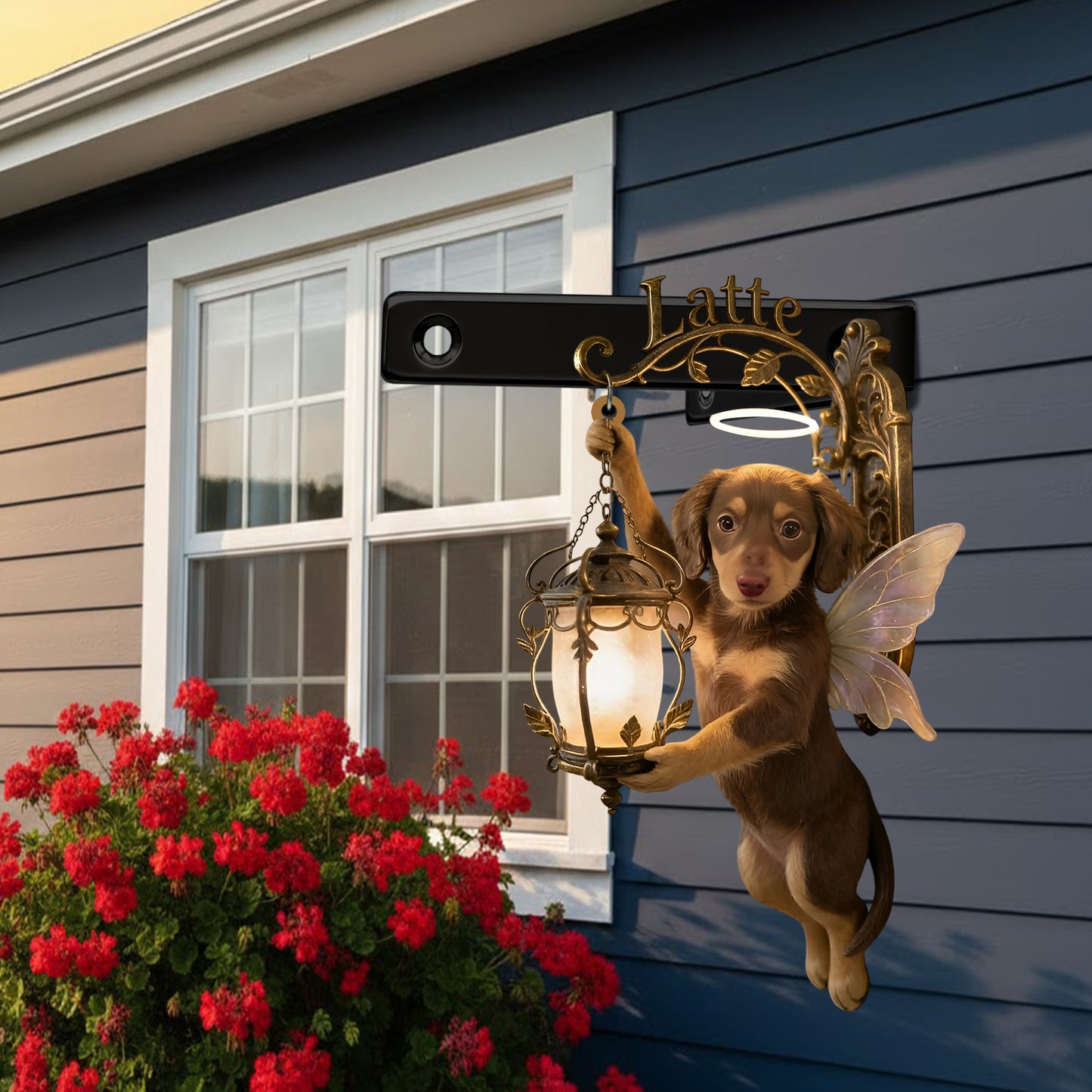 Dogs Brighten My Life - Personalized Dog Wooden Wall Mount Sign