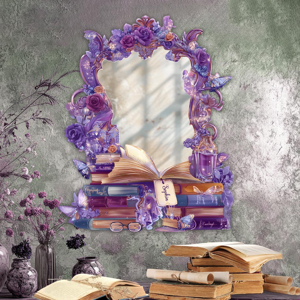 Love reading - Personalized Book Wall Hanging Mirror
