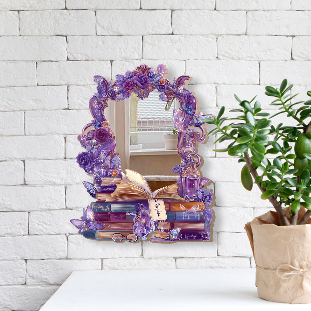 Love reading - Personalized Book Wall Hanging Mirror