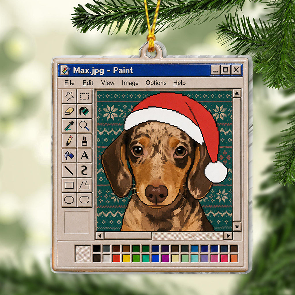 Paint Pet Dog Cat Lover Retro - Personalized Dog Ornament