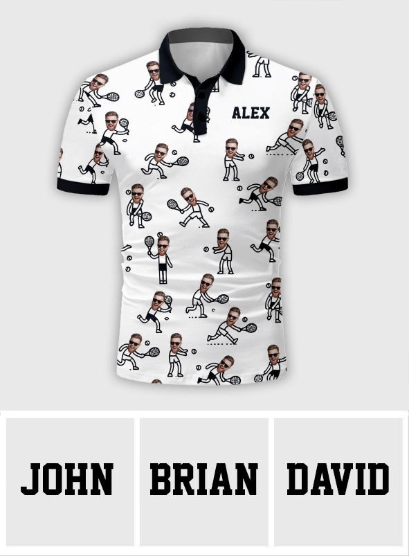 Gift For Tennis Dad, Husband, Son - Personalized Tennis Polo Shirt