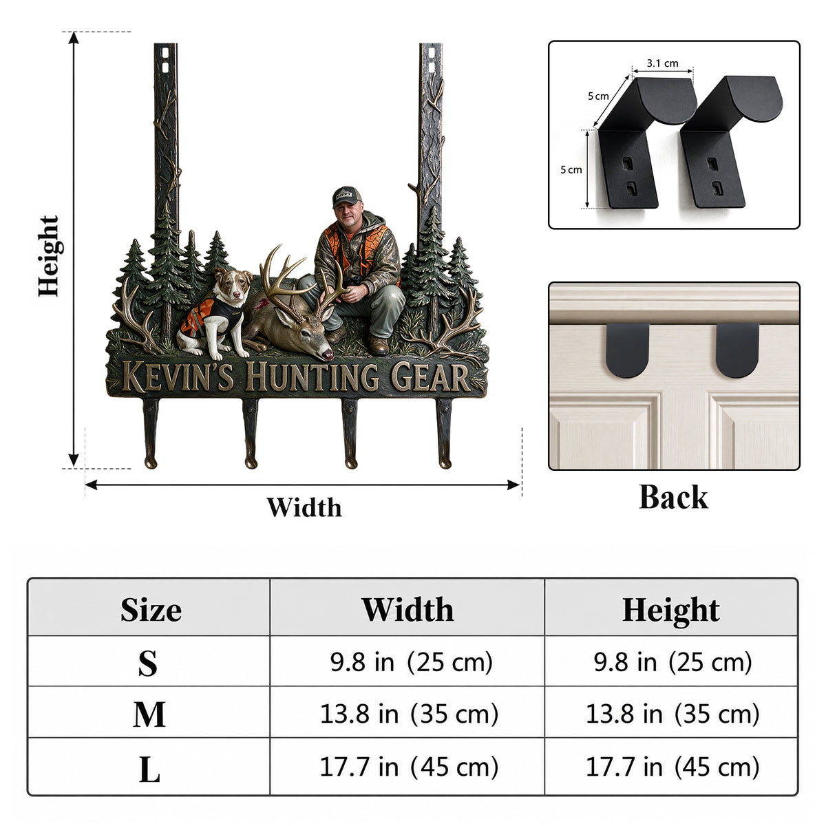 Born To Hunt - Personalized Hunting Metal Door Hooks
