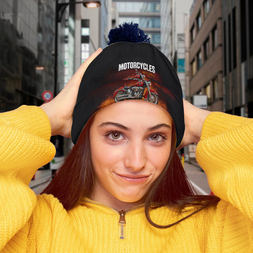 Motorcycles - Personalized Biker Beanie Hat