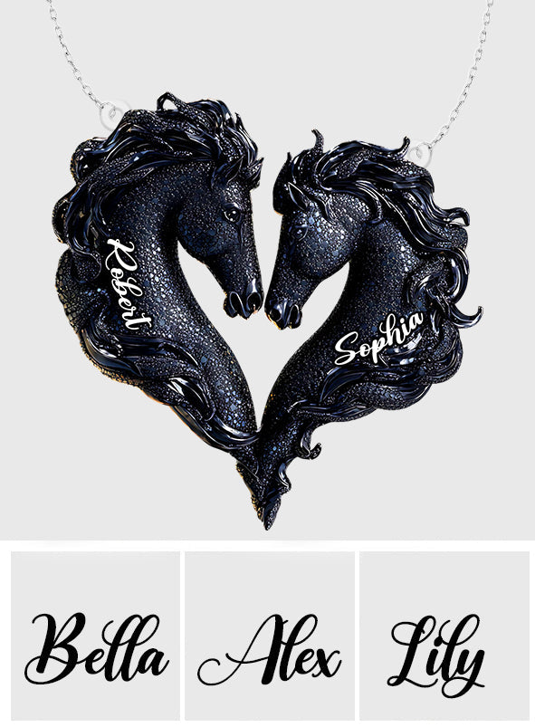 You & Me We Got This - Personalized Horse Custom Shaped Pendant Necklace