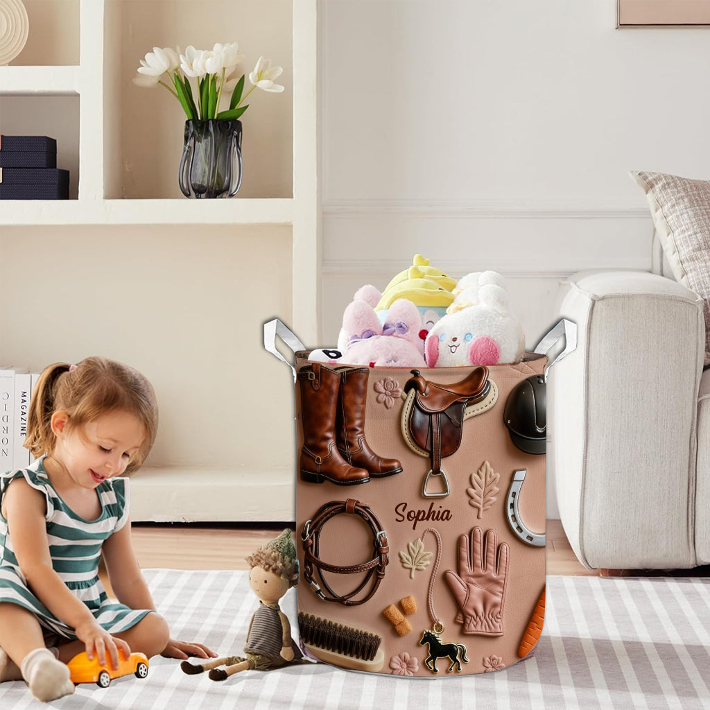 Love Horses - Personalized Horse Storage Basket