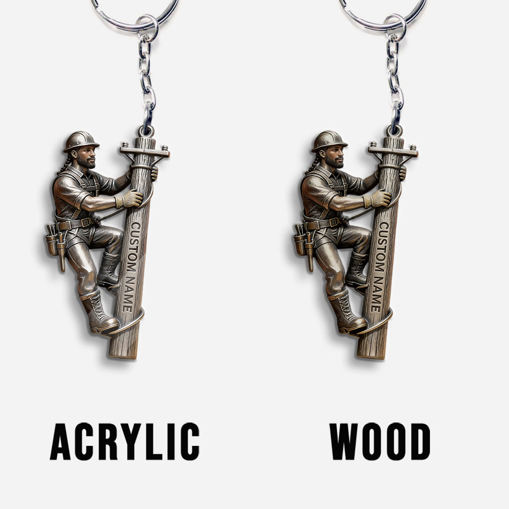 Custom Lineman Keychain From Any Photo - Personalized Lineman Keychain