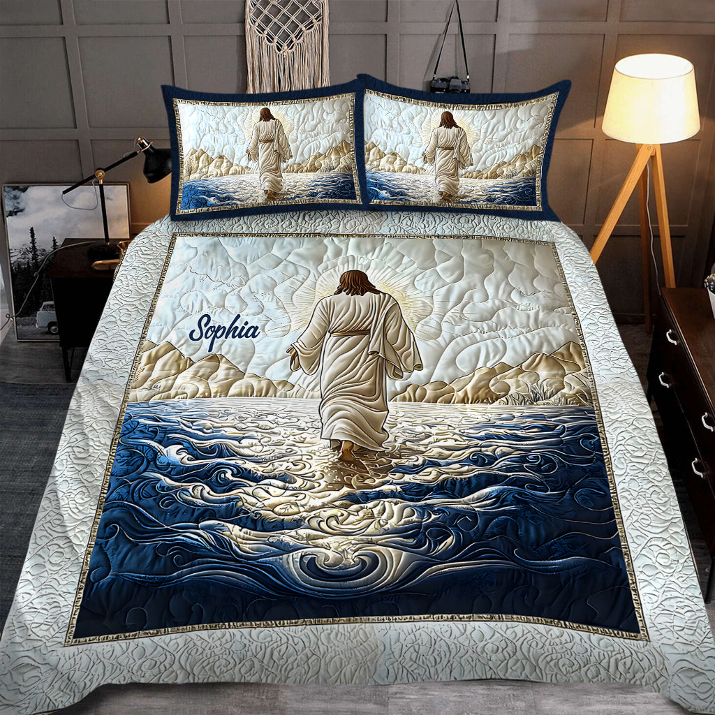 Walking On Water - Personalized Christian Bedding Set