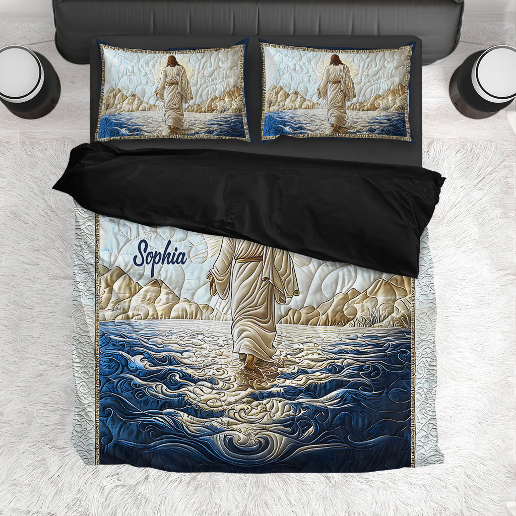 Walking On Water - Personalized Christian Bedding Set